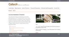 Desktop Screenshot of businessandfinance.caltech.edu