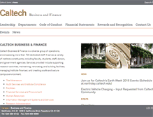 Tablet Screenshot of businessandfinance.caltech.edu
