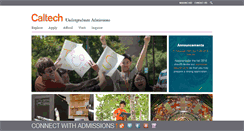 Desktop Screenshot of admissions.caltech.edu