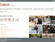 Tablet Screenshot of facilities.caltech.edu
