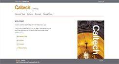 Desktop Screenshot of catalog.caltech.edu