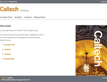 Tablet Screenshot of catalog.caltech.edu