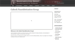 Desktop Screenshot of nanofab.caltech.edu