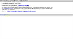 Desktop Screenshot of caltechlib.library.caltech.edu