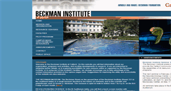 Desktop Screenshot of beckmaninstitute.caltech.edu