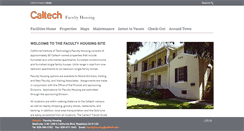 Desktop Screenshot of facultyhousing.caltech.edu