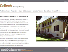 Tablet Screenshot of facultyhousing.caltech.edu