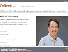 Tablet Screenshot of deans.caltech.edu