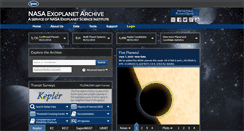 Desktop Screenshot of exoplanetarchive.ipac.caltech.edu