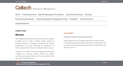 Desktop Screenshot of emergencypreparedness.caltech.edu