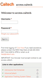 Mobile Screenshot of access.caltech.edu
