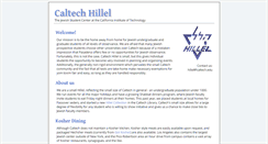 Desktop Screenshot of hillel.caltech.edu