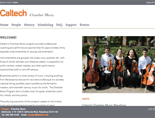 Tablet Screenshot of chambermusic.caltech.edu