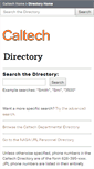 Mobile Screenshot of directory.caltech.edu