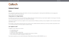 Desktop Screenshot of caltechvotes.caltech.edu