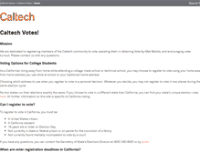 Tablet Screenshot of caltechvotes.caltech.edu