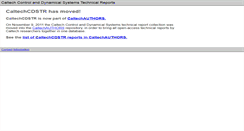 Desktop Screenshot of caltechcdstr.library.caltech.edu